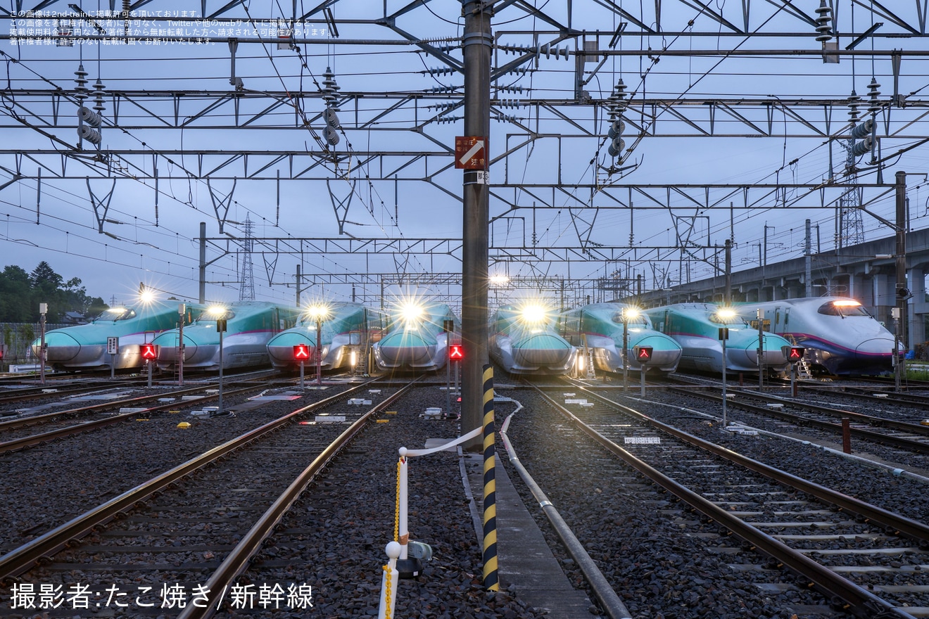 【JR東】那須塩原電留線「新幹線車両早朝撮影会」開催の拡大写真