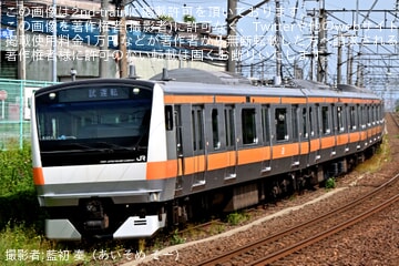 【JR東】E233系青464編成秋田総合車両センター構内試運転