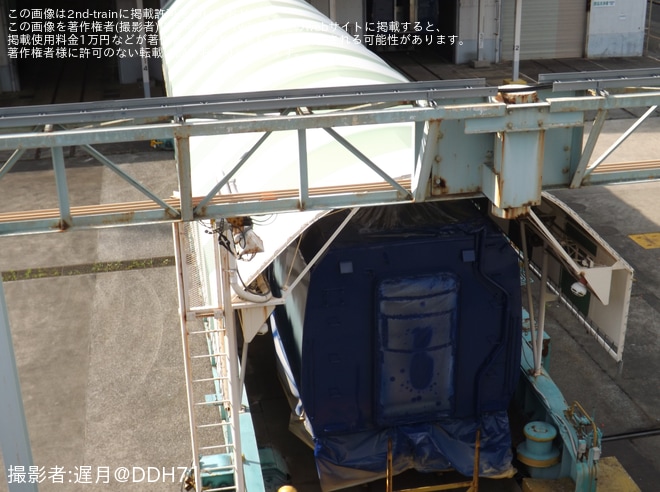 【JR東】253系1000番台OM-N02編成が大宮総合車両センターで新塗装へを大宮総合車両センター付近で撮影した写真