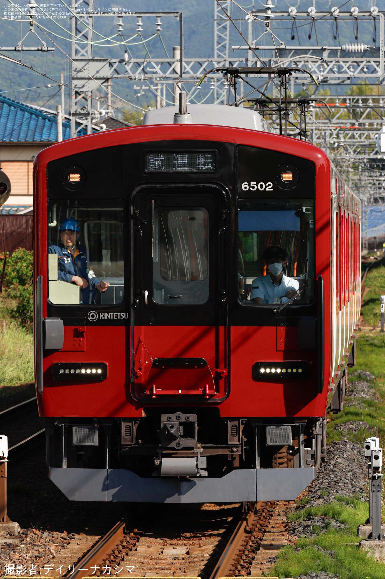 【近鉄】6400系Mi02(新塗装)五位堂検修車庫出場試運転の拡大写真