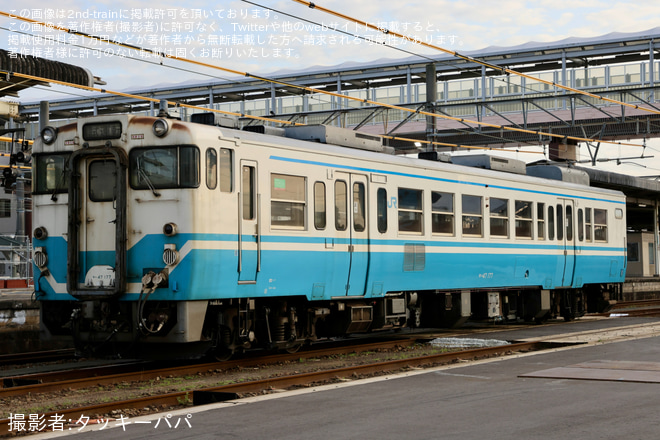 【JR四】キハ47形キハ47-177が多度津工場へ廃車回送を多度津駅で撮影した写真