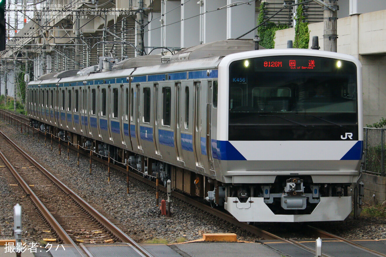 【JR東】E531系カツK456編成郡山総合車両センター出場回送の拡大写真