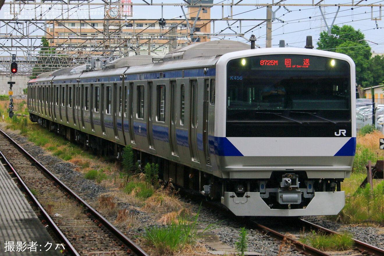 【JR東】E531系カツK456編成郡山総合車両センター出場回送の拡大写真