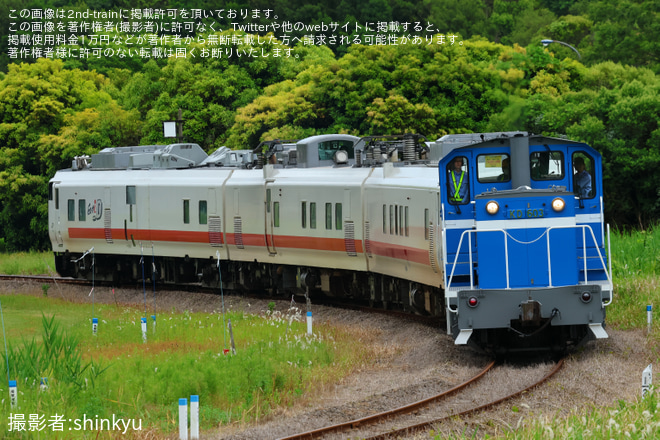 【京葉臨海】KD60-3牽引によるキヤE193系 East i-D検測を北袖分岐点～北袖間で撮影した写真