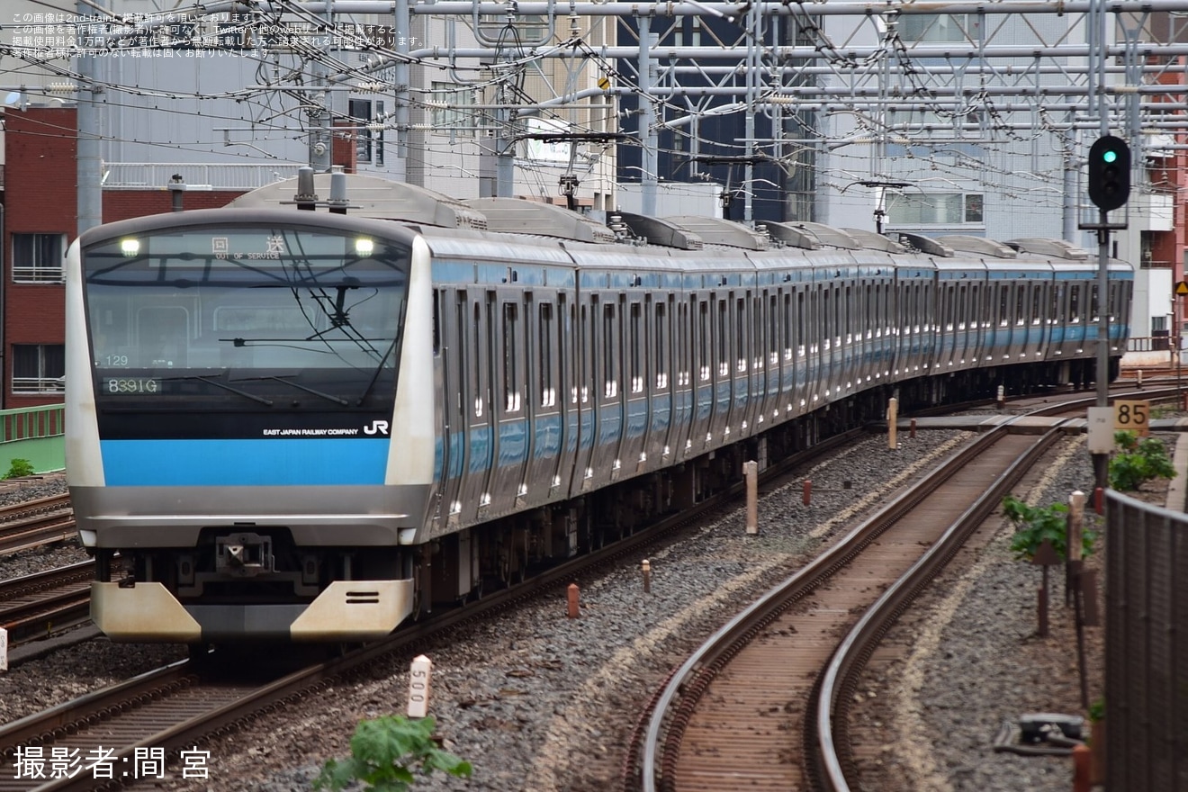 【JR東】E233系サイ129編成東京総合車両センター入場の拡大写真
