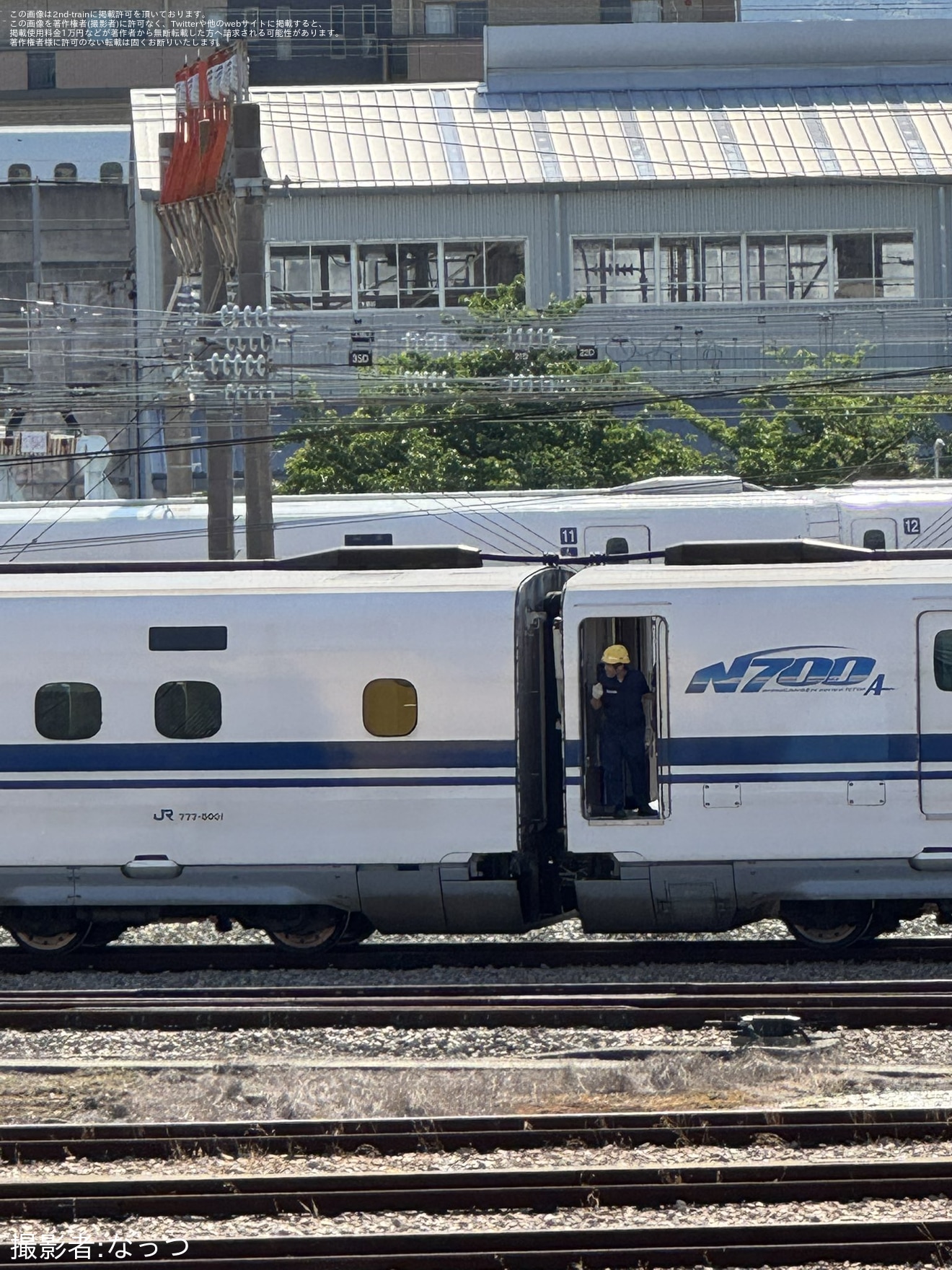 【JR西】N700系K1編成が短編成化工事に向けた準備の拡大写真