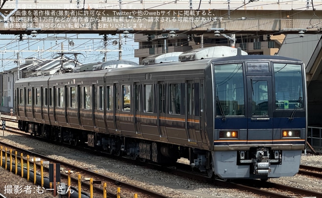 【JR西】207系S43編成網干総合車両所本所出場試運転を不明で撮影した写真