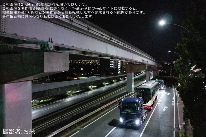 【京阪】13000系13016Fが新製陸送を不明で撮影した写真
