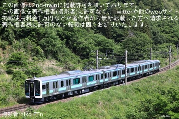 【JR東】E131系N2編成が篠ノ井線で試運転