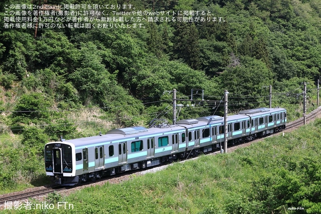 【JR東】E131系N2編成が篠ノ井線で試運転を不明で撮影した写真
