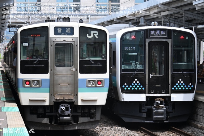 【JR東】E131系N2編成が篠ノ井線で試運転を不明で撮影した写真