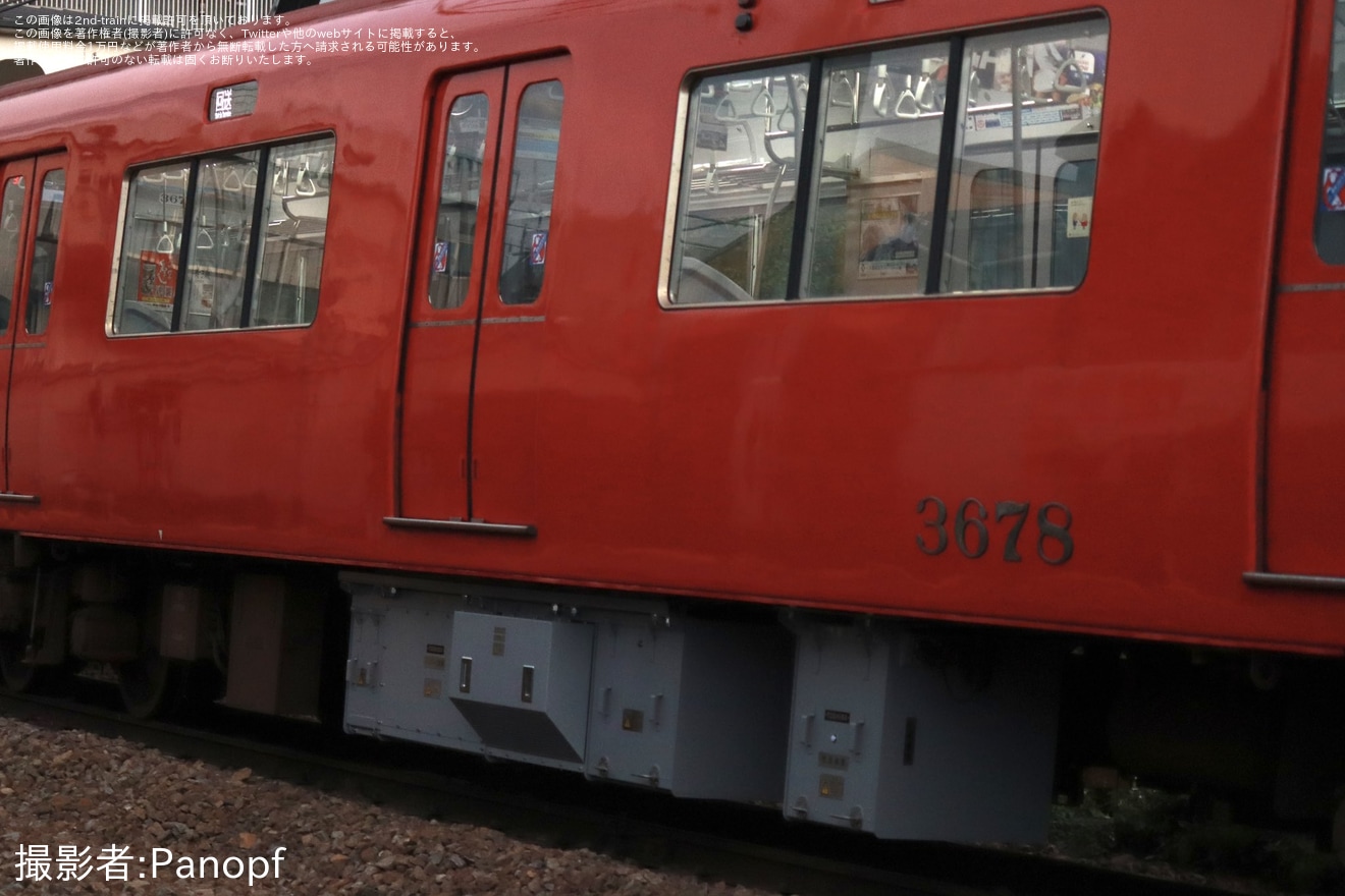 【名鉄】3500系3528Fが舞木検査場を出場回送の拡大写真