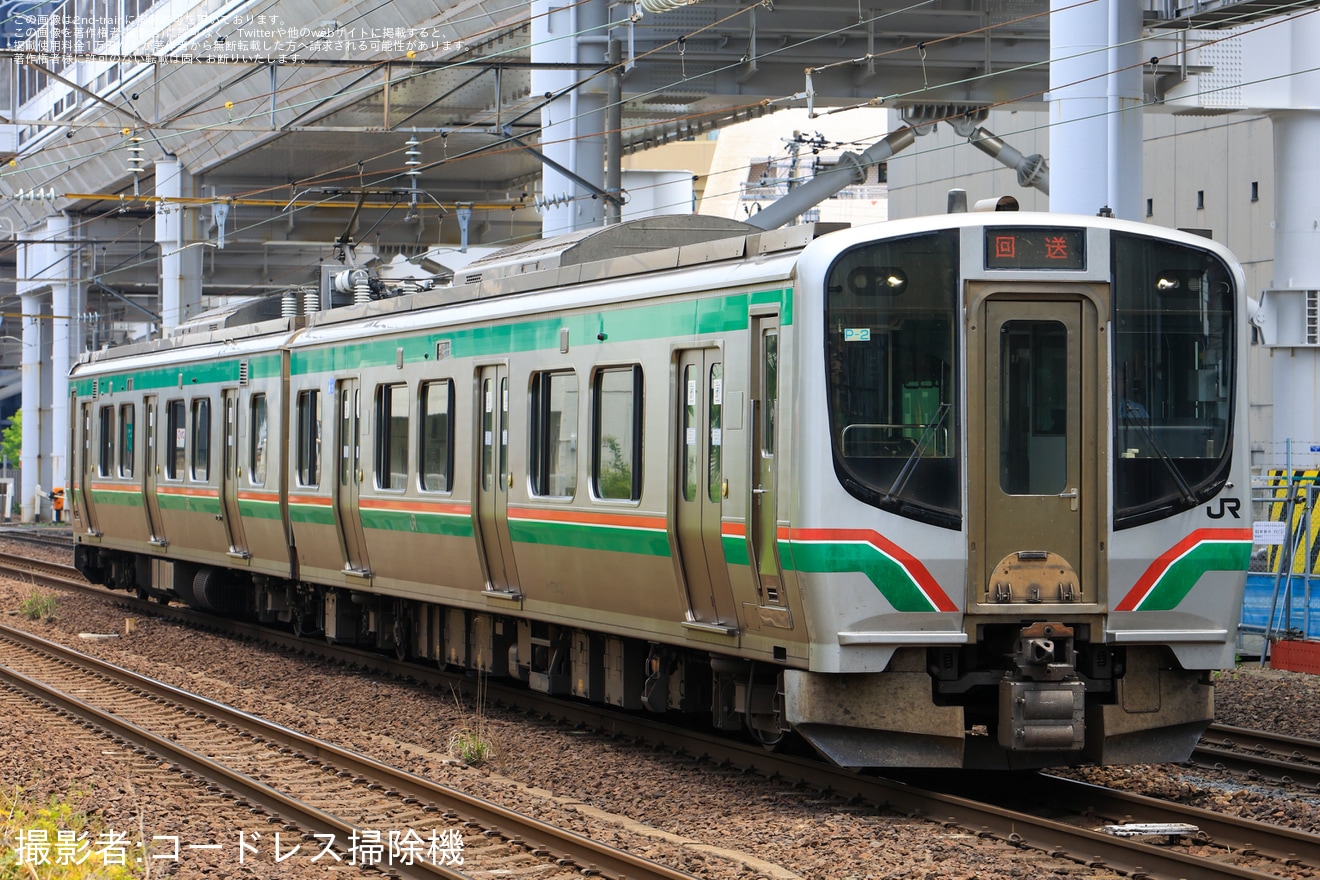 【JR東】E721系P-2編成が郡山総合車両センターへ入場回送の拡大写真