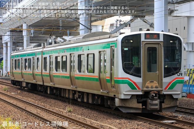 【JR東】E721系P-2編成が郡山総合車両センターへ入場回送（1枚目）