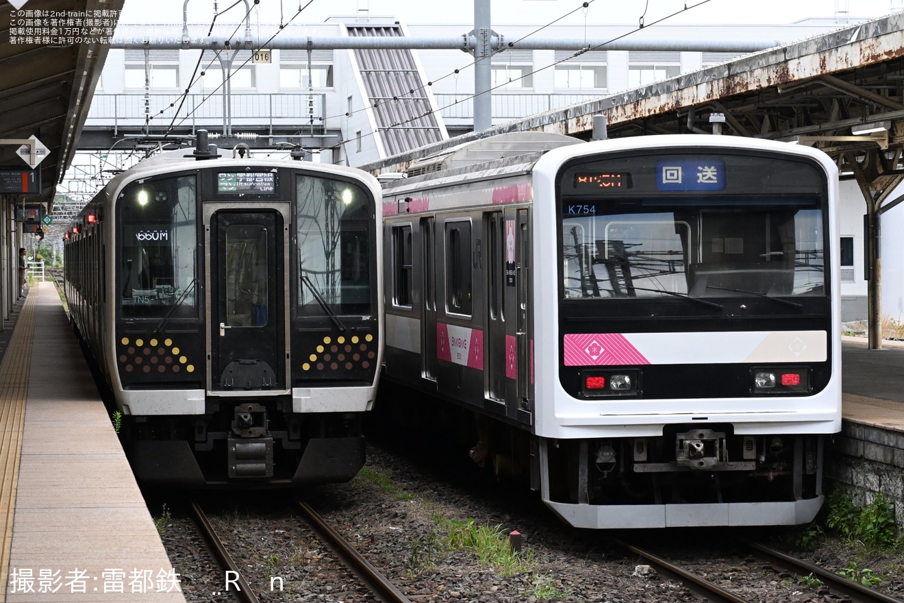 【JR東】E501系K754編成「SAKIGAKE」が郡山総合車両センターへ回送の拡大写真