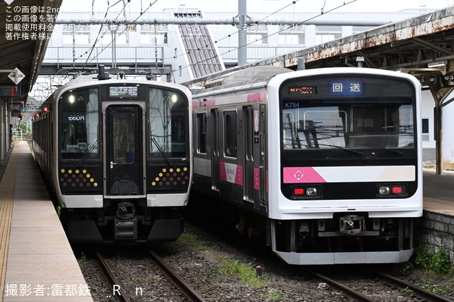 【JR東】E501系K754編成「SAKIGAKE」が郡山総合車両センターへ回送を不明で撮影した写真