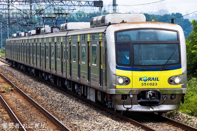 【KORAIL】351000系351F23編成が出場試運転を不明で撮影した写真