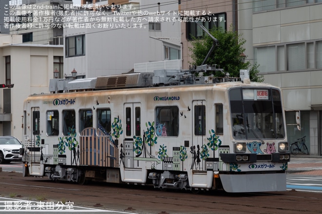【豊鉄】780形モ787号車が赤岩口出場試運転を不明で撮影した写真