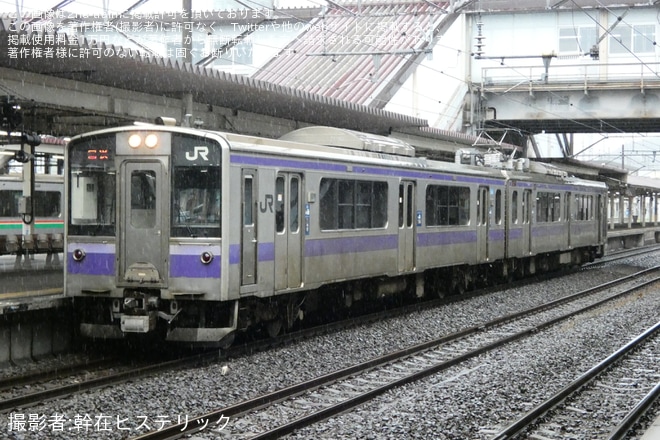 【JR東】701系1013編成が郡山総合車両センター入場回送（1枚目）