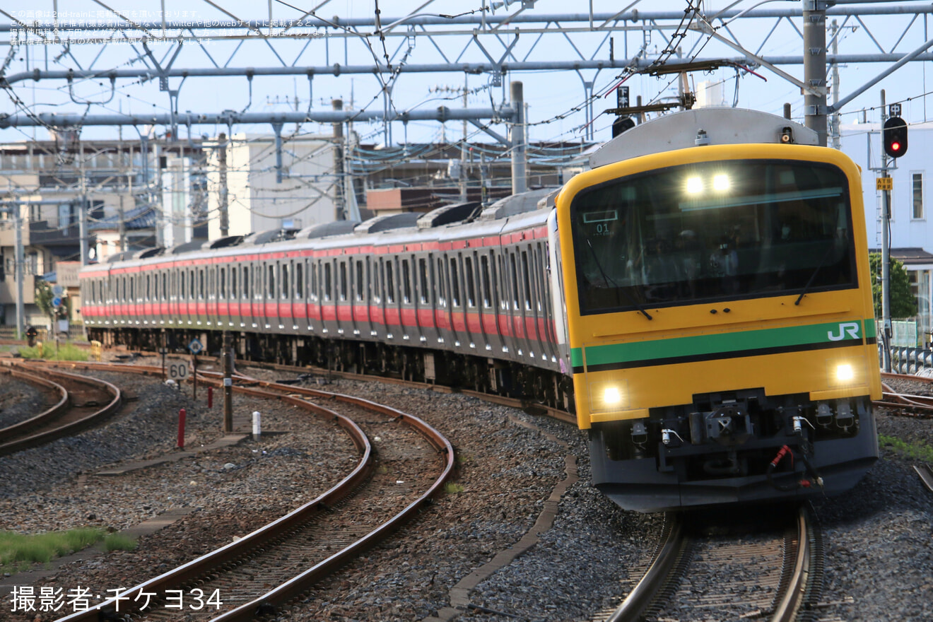 【JR東】E233系ケヨ502編成秋田総合車両センター出場配給輸送の拡大写真