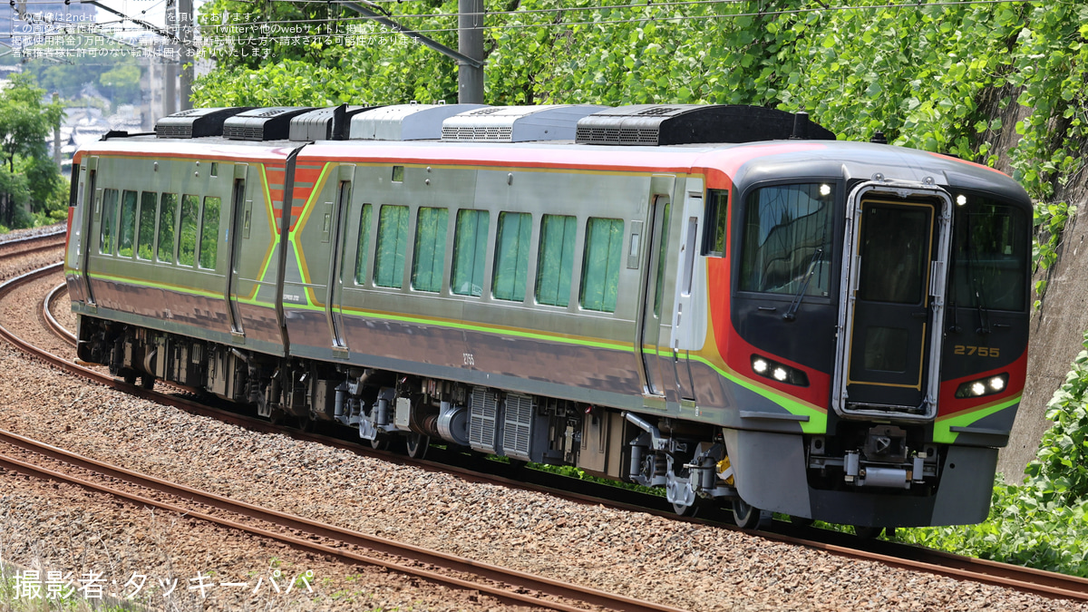 鉄道時間 v.2 JR四】2700系気動車2755号車が検査を終え多度津工場出場 |2nd-train