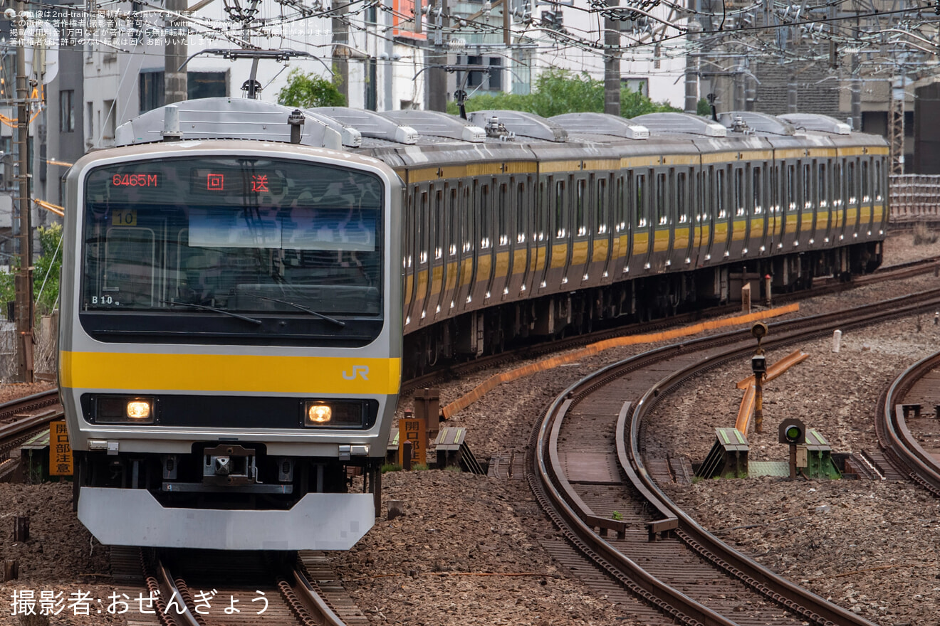 【JR東】E231系ミツB10編成 東京総合車両センター出場回送の拡大写真