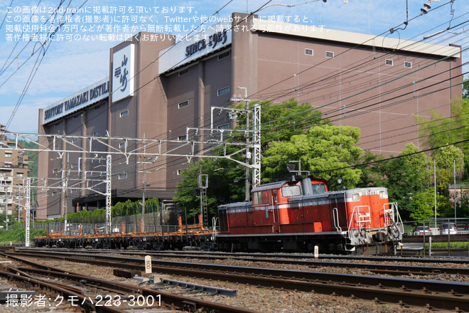 【JR西】DD51-1193牽引の山家・福知山工臨返空を島本～山崎間で撮影した写真