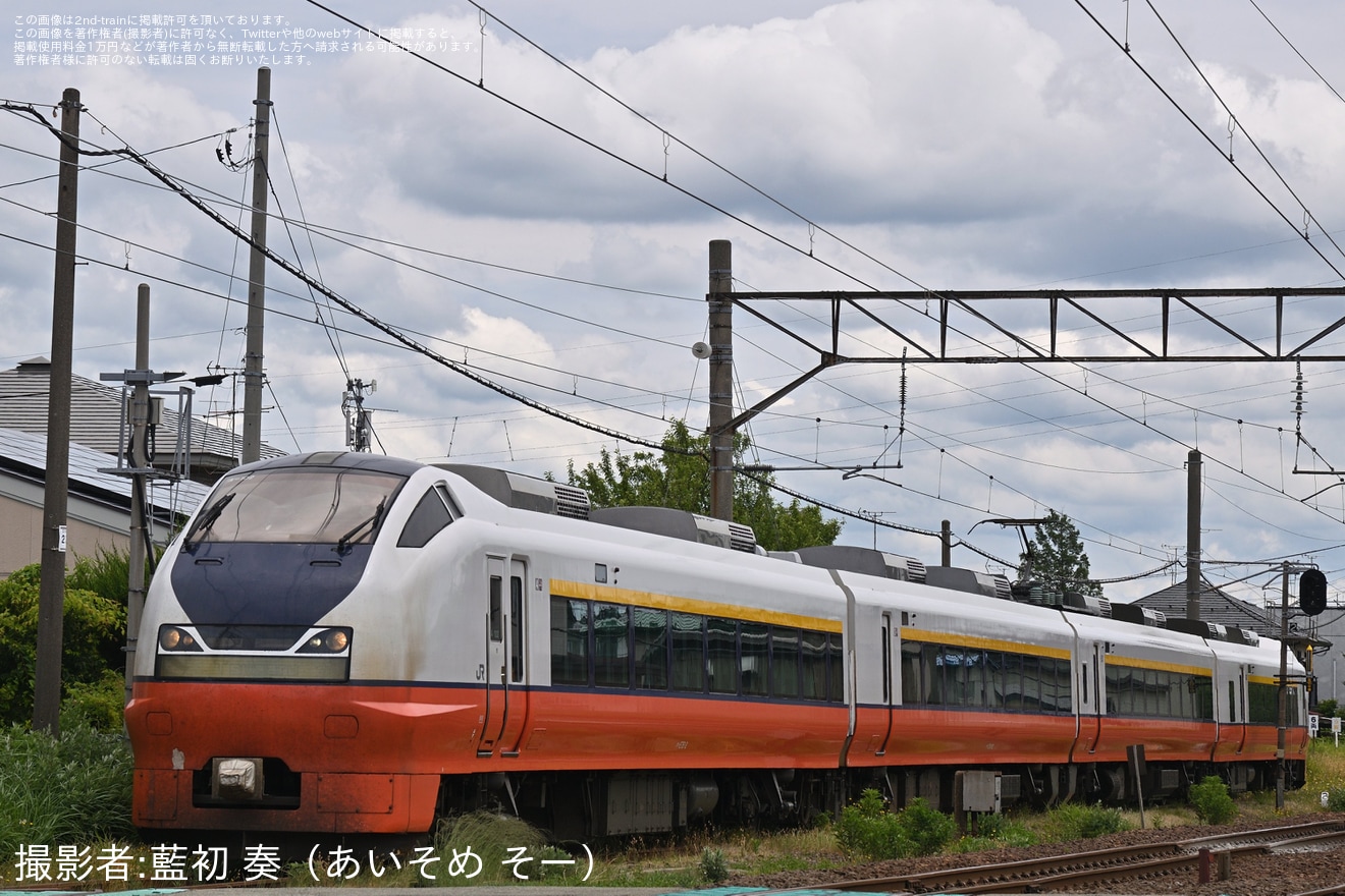 【JR東】E751系A-102編成秋田総合車両センターへ入場回送(202606)の拡大写真