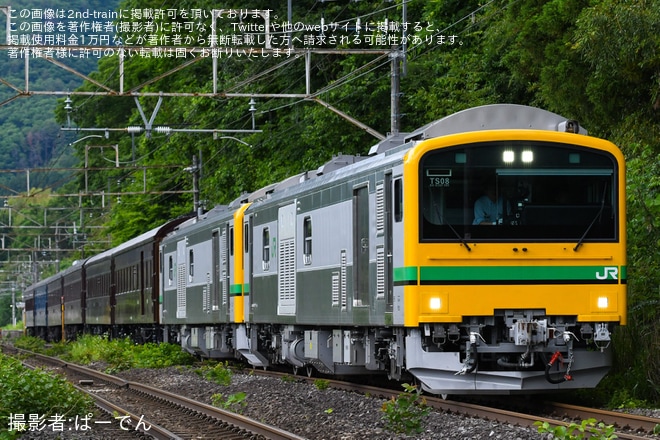【JR東】GV-E197系TS08編成と旧型客車6両を使用した上越線試運転（1枚目）