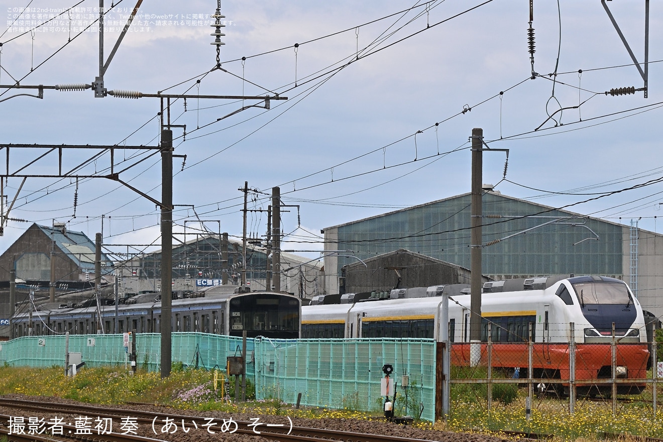 【JR東】E751系A-102編成秋田総合車両センターへ入場回送(202606)の拡大写真