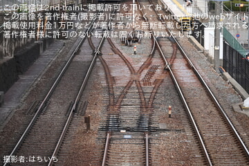 【阪急】御影駅の待避線線路の一部が撤去