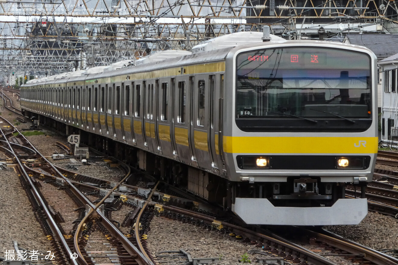 【JR東】E231系ミツB10編成 東京総合車両センター出場回送の拡大写真
