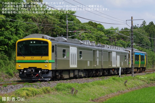 【JR東】キハE130-107が郡山総合車両センターへ入場配給（1枚目）