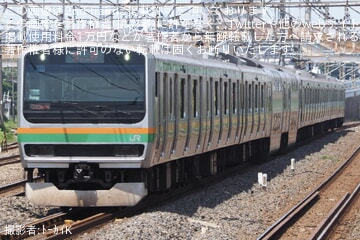 【JR東】E231系1000番台ヤマU531編成松戸車両センター我孫子派出での車輪転削に伴う返却回送