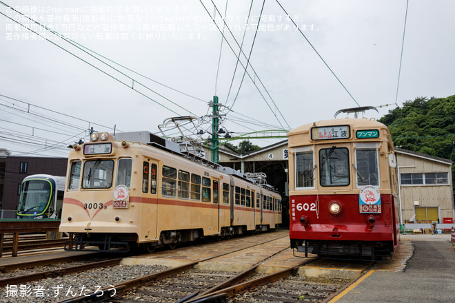 【広電】福岡からの車両移籍50周年・記念撮影会開催 - 江波車庫にて撮影