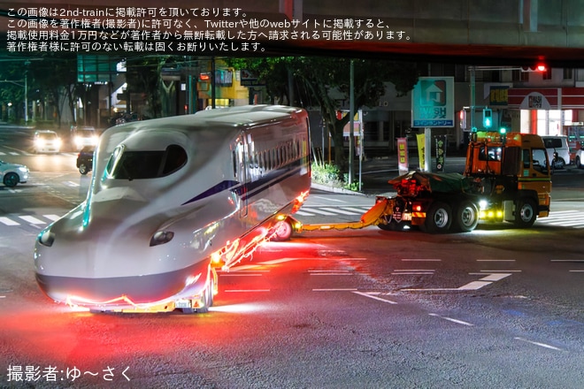 【JR西】N700S H8編成が新製陸送（4枚目）