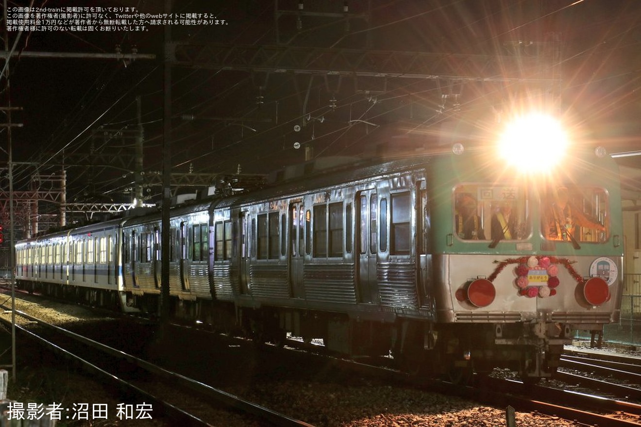 【上毛】700形711Fが北館林へ廃車回送の拡大写真