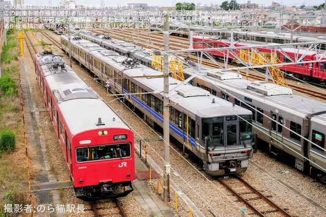 【JR西】103系BH9編成が網干総合車両所構内で試運転（2枚目）