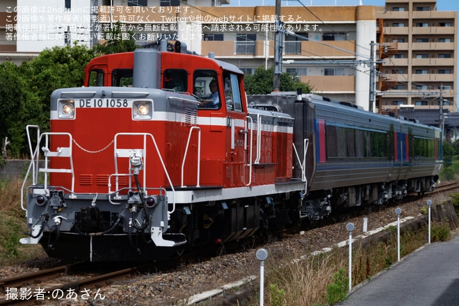 【智頭】HOT7000系HOT7022・HOT7046が後藤総合車両所本所を出場（1枚目）