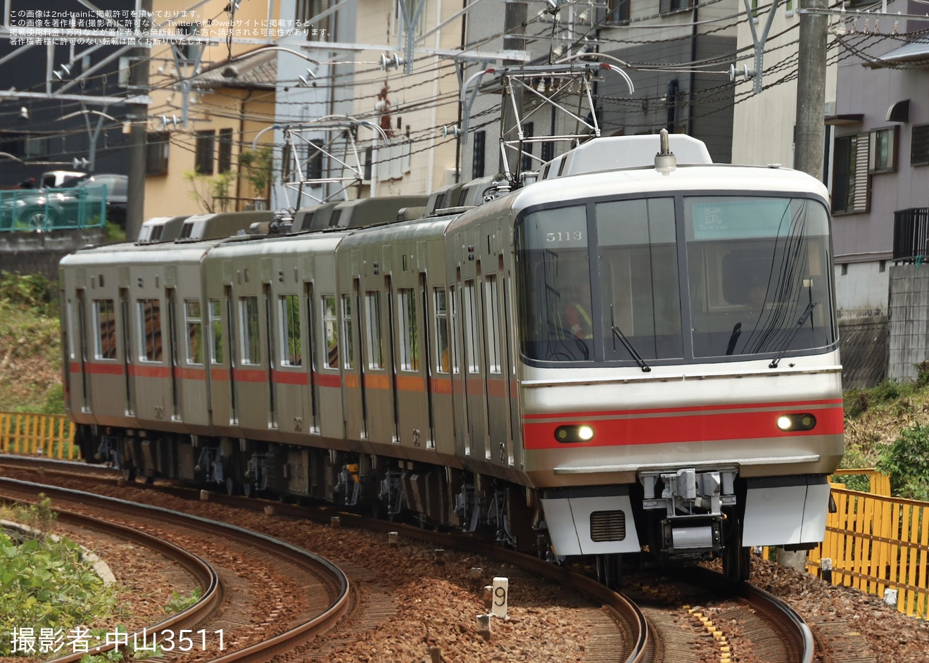 【名鉄】5000系5013F舞木検査場出場試運転の拡大写真