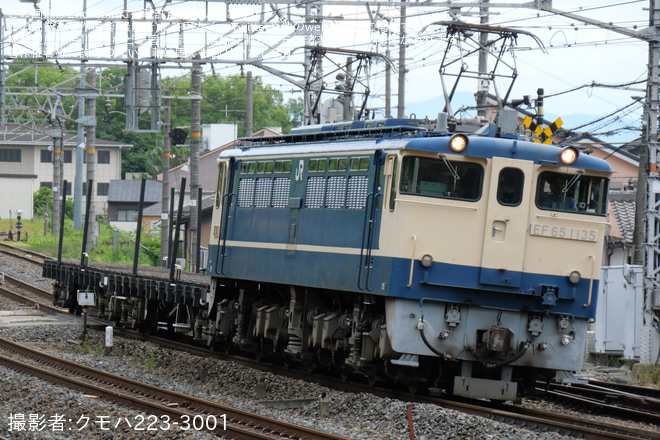 【JR西】チキ6162+チキ6175吹田総合車両所本所入場回送を山崎～島本間で撮影した写真