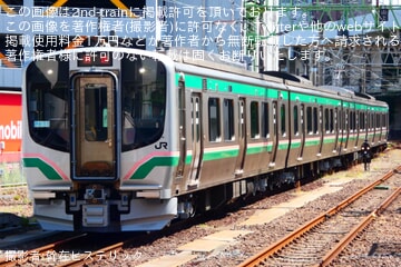 【JR東】E721系P4-11編成がワンマン対応改造を終え郡山総合車両センター出場回送