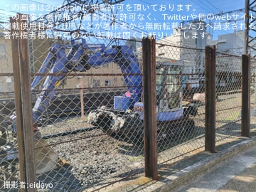 【南海】堺東5番線に作業車を確認
