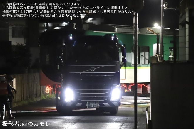 【京阪】13000系13018Fが川崎車両を出場し陸送（4枚目）
