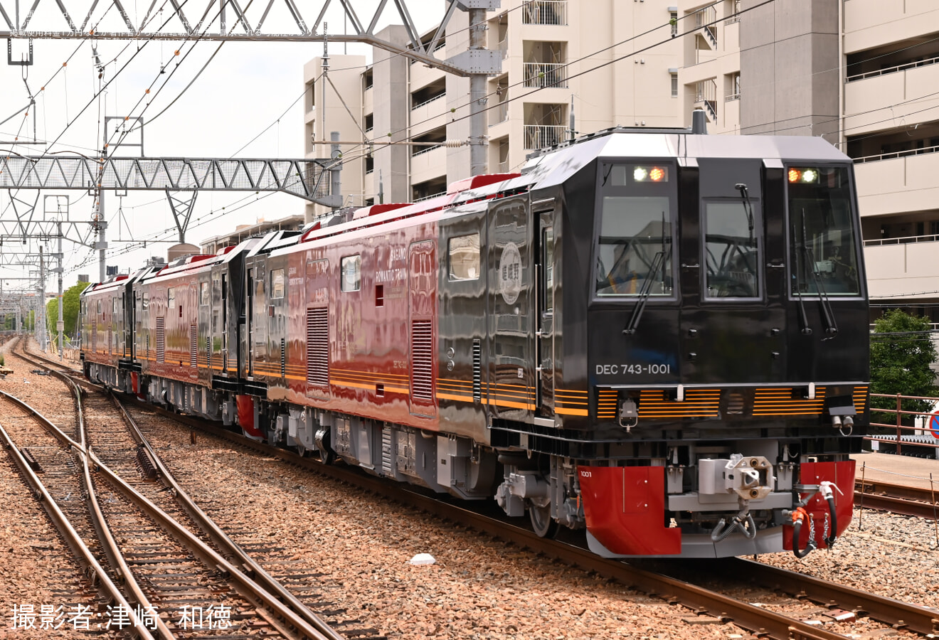 【JR西】DEC743形が近畿車輛を出場し試運転の拡大写真
