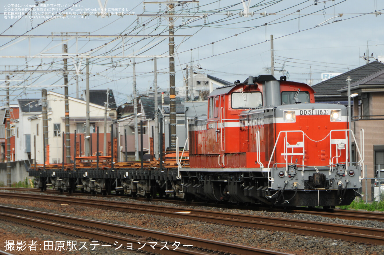 【JR西】DD51-1183牽引の篠山口・黒井工臨返空が運転の拡大写真