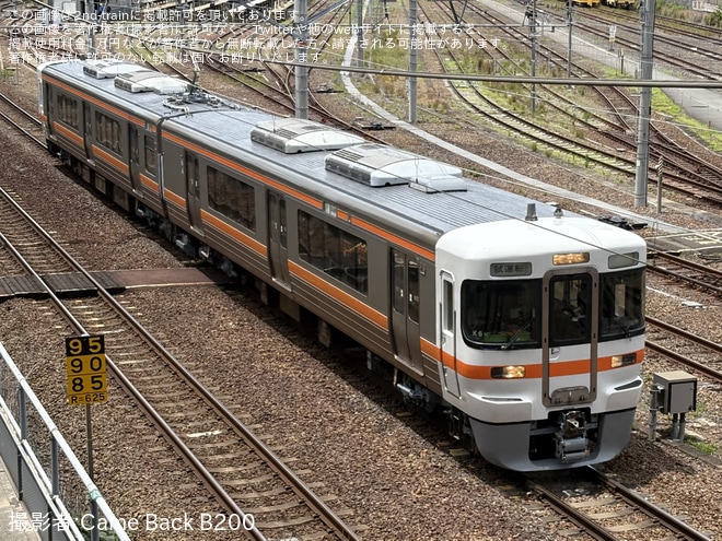 【JR海】313系K6編成が名古屋工場出場試運転を不明で撮影した写真