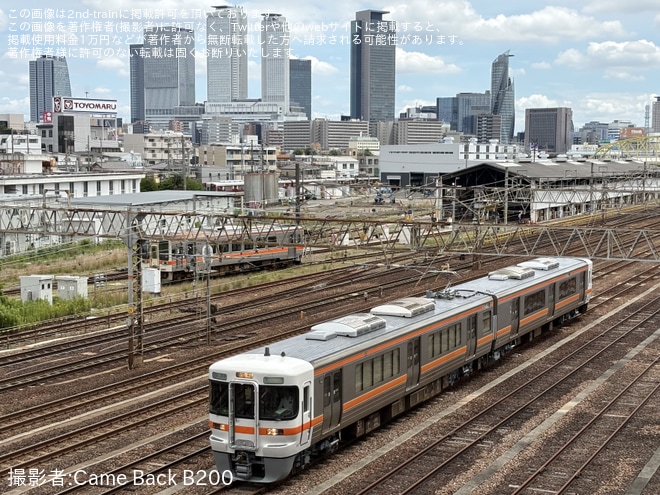 【JR海】313系K6編成が名古屋工場出場試運転を不明で撮影した写真