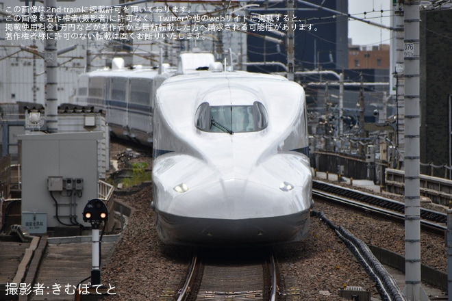【JR海】N700A G48編成が浜松工場出場試運転を不明で撮影した写真