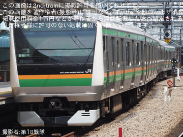 【JR東】E233系E-61編成が東京総合車両センターを出場